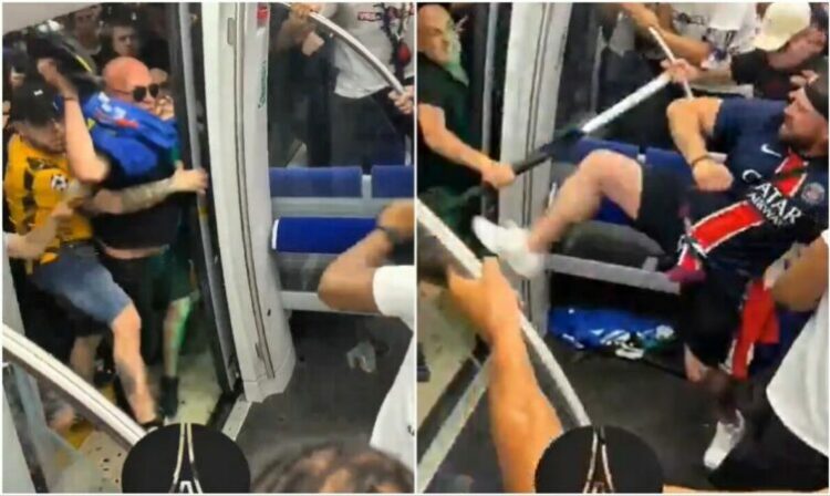 Përplasje e ashpër mes tifozëve të Interit dhe PSG, kaos në një metro në Mynih (Video)