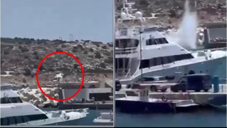 E frikshme në Greqi, helikopteri me turistë rrëzohet në det (Video)