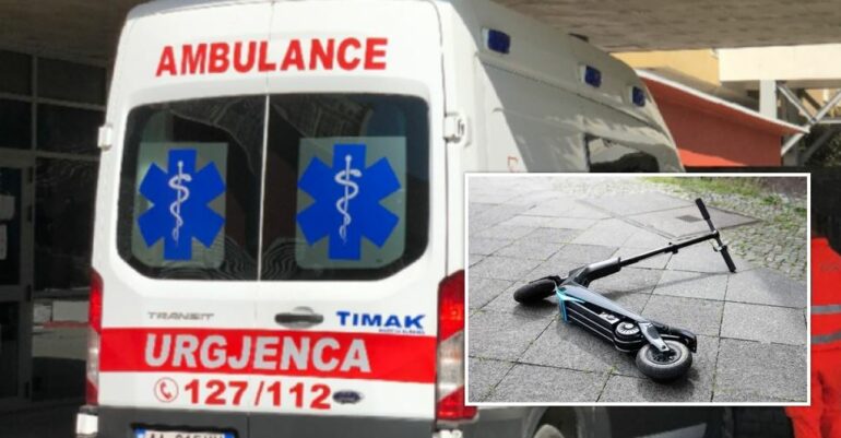 Tjetër aksident me monopatinë në kryeqytet/ 17-vjeçari përplaset me makinën, përfundon në spital