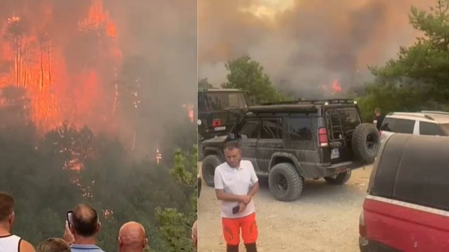 “Hajde ikim, do digjemi…”, zjarrfikësit përjetojnë momente të vështira në Skënderbegas, dëgjohen shpërthime predhash