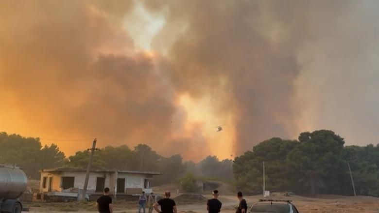 Vlora nuk gjen qetësi/ Helikopteri lufton me flakët intensive, zona paraqitet në rrezik