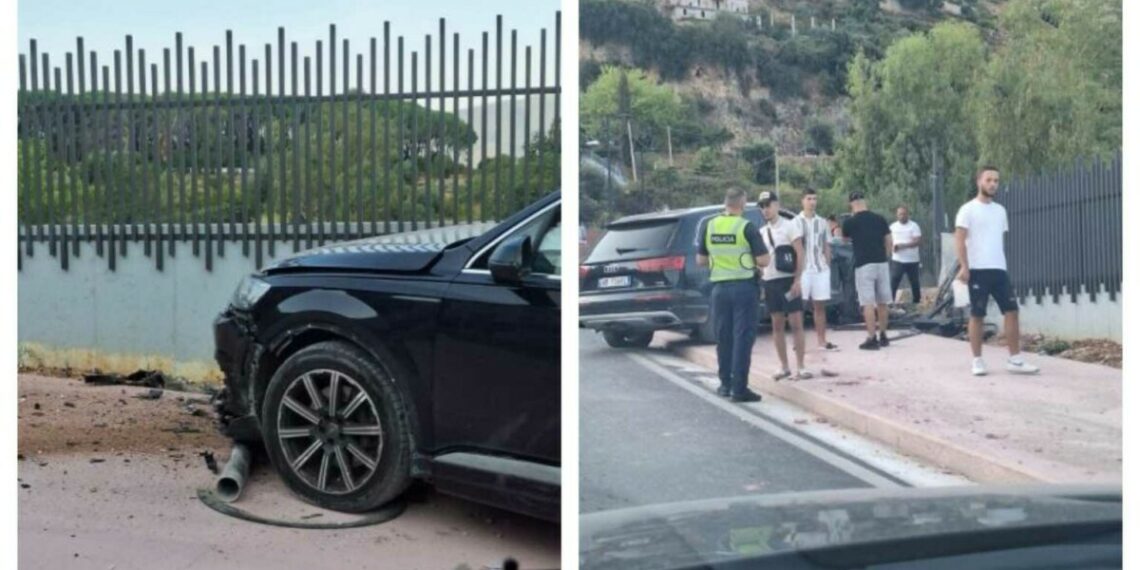 Automjeti humbet kontrollin, përfundon në rrethimin e vilës qeveritare në Vlorë
