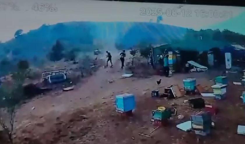 ‘Tornado’ pak para shpërthimit të zjarrit të madh në Delvinë, fenomeni natyror shkatërron kosheret e bletëve (Video)