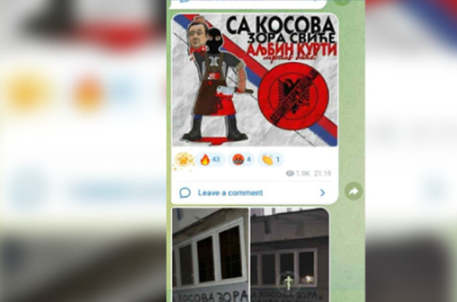 “Albin Kurti do jetë i vdekur”/ Grafite kërcënuese për kryeministrin e Kosovës në veriun e Mitrovicës