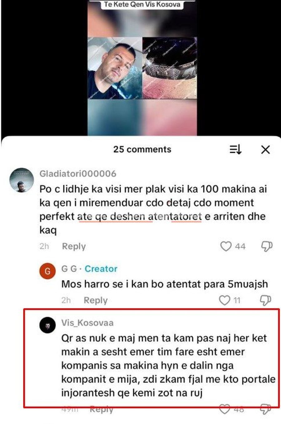 U tha se është Mercedesi i tij  Elvis Kosova  humb kujtesën  pas ngjarjes së Rinasit  Zot na ruaj  S e mbaj mend të kem një makinë të tillë